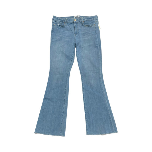 Jeans Flared By Paige In Blue Denim, Size:14