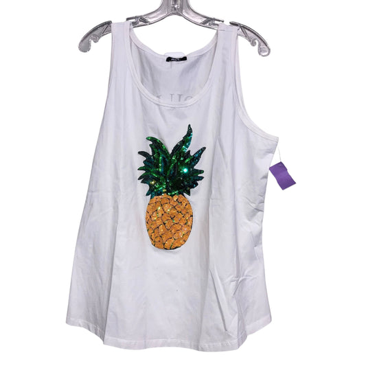 Top Sleeveless By Mark In White, Size:Xl