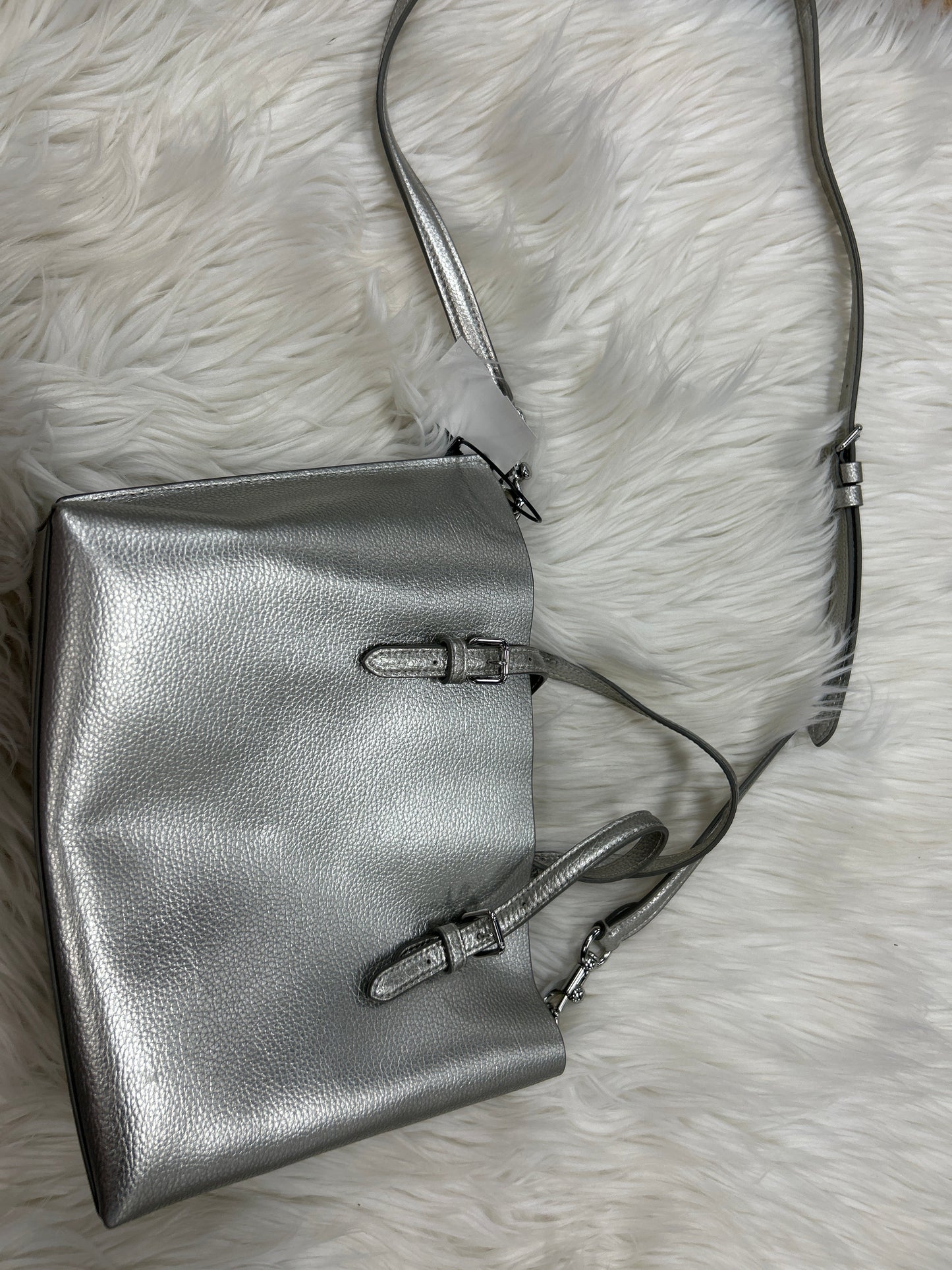 Handbag Designer By Coach In Silver, Size:Medium
