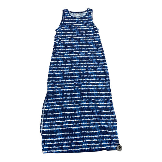 Dress Casual Maxi By Eddie Bauer In Blue & White, Size:Xl