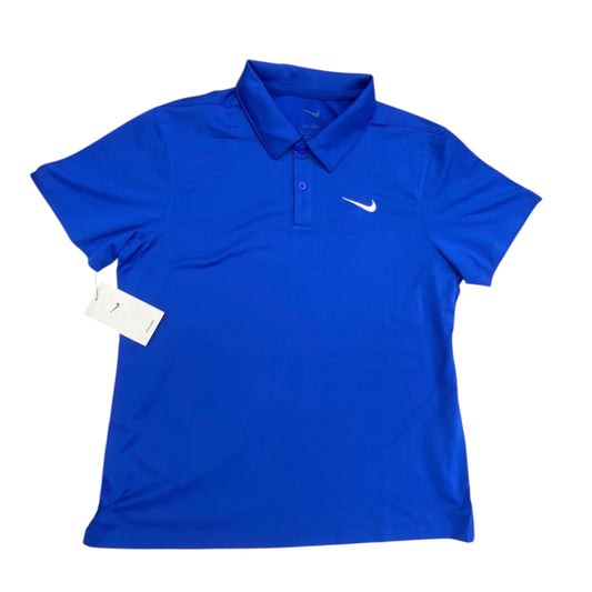 Athletic Top Ss By Nike In Blue, Size:L