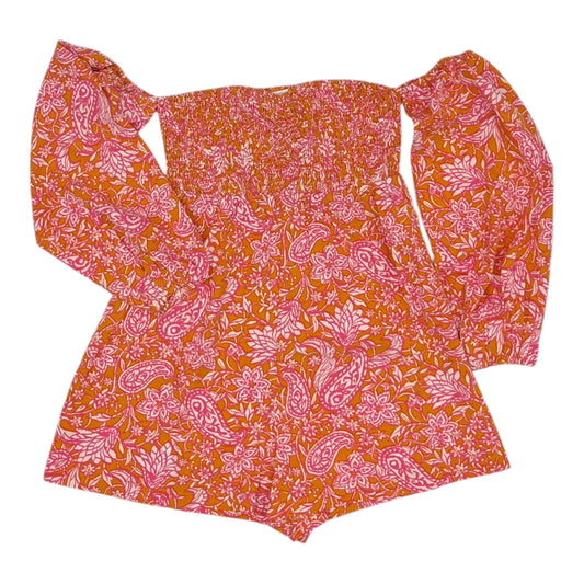 Romper By Pink Lily In Orange, Size:M