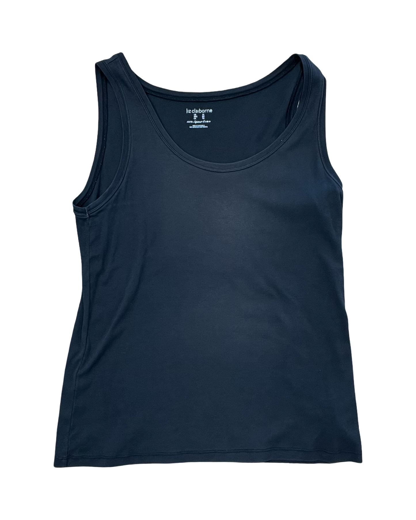 Tank Top By Liz Claiborne In Black, Size:Xl