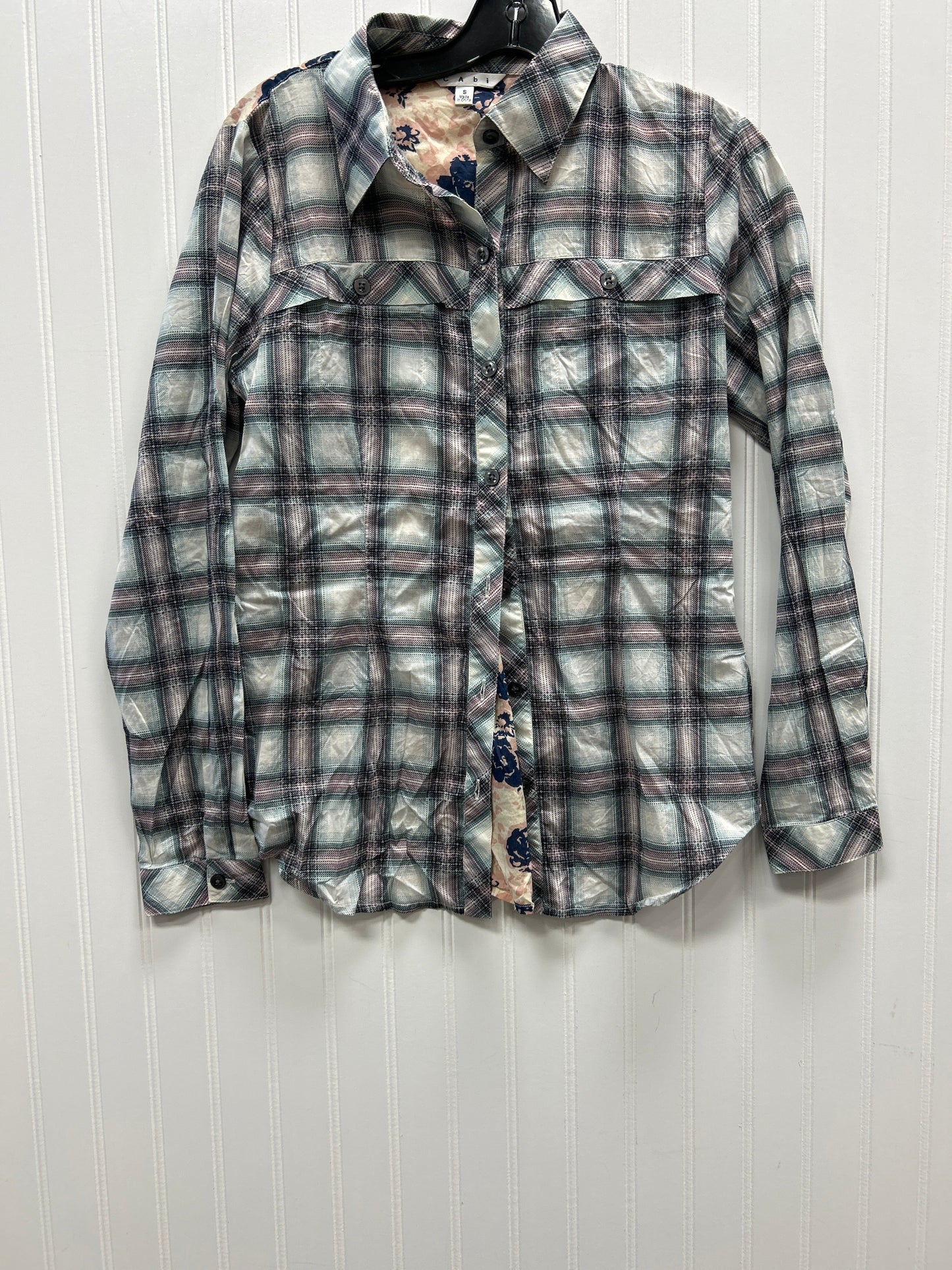 Top Ls By Cabi In Plaid Pattern, Size:S