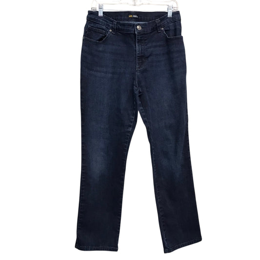 Jeans Straight By Lee In Blue Denim, Size:10