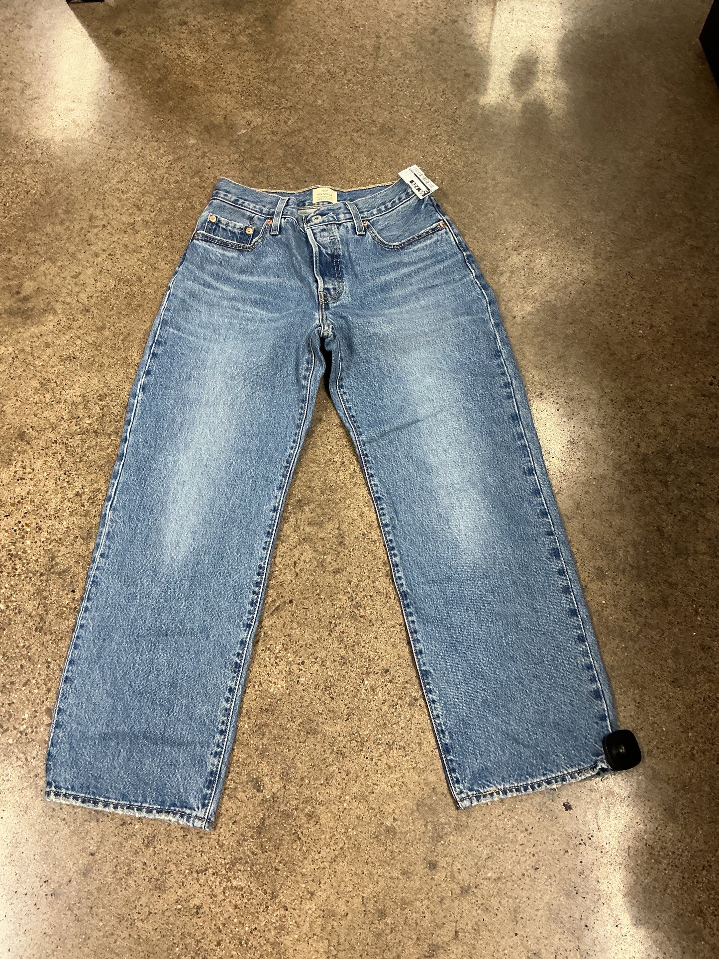 Jeans Straight By Levis In Blue Denim, Size:2