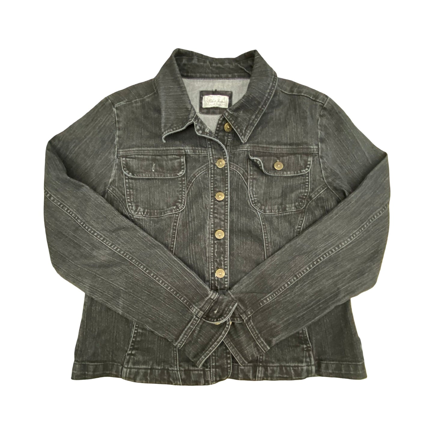 Jacket Denim By Cmc In Grey Denim, Size:Xl