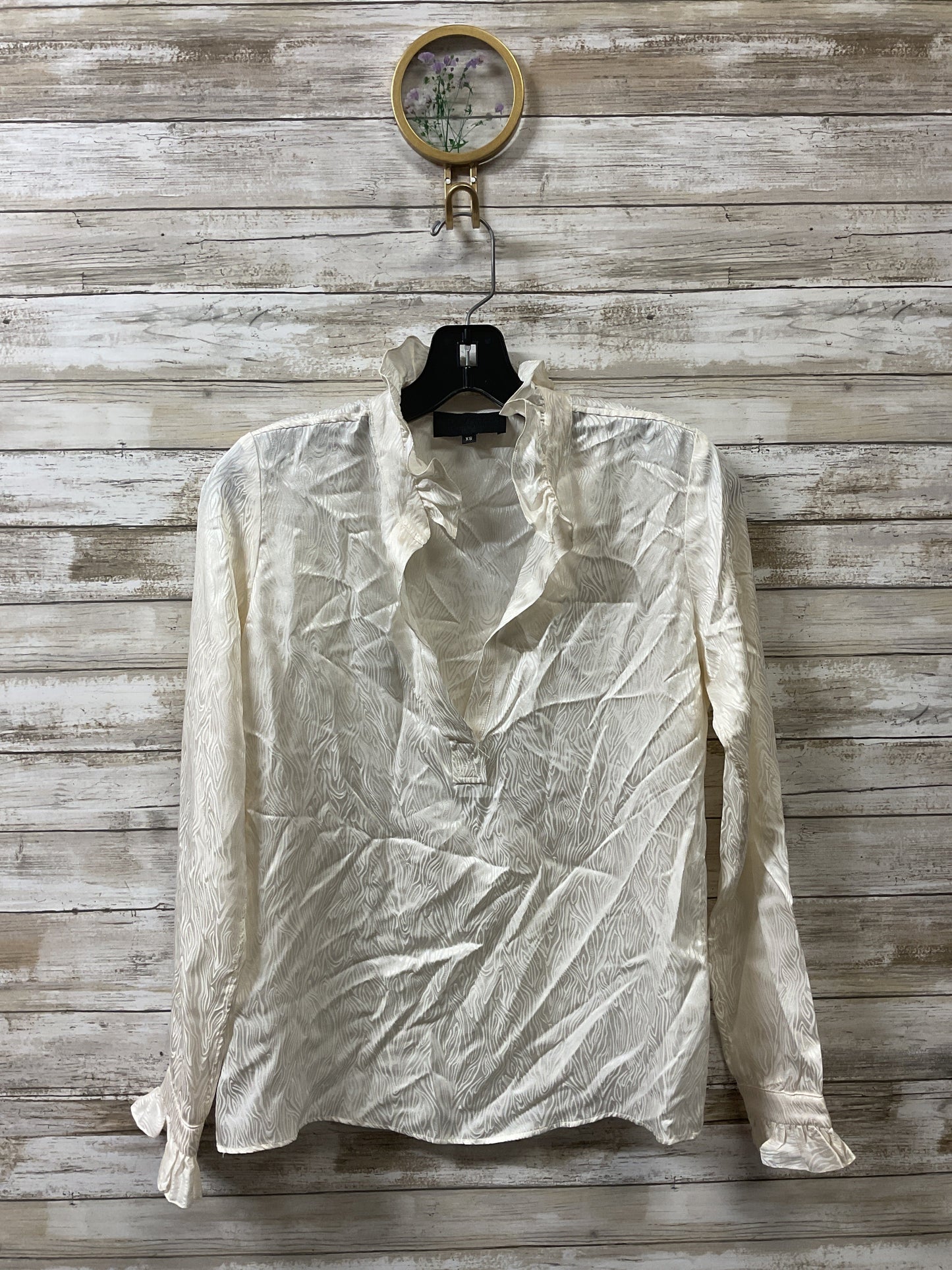 Blouse Ls By Nili Lotan In Cream, Size:Xs