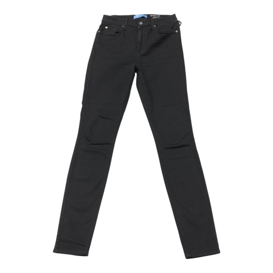 Jeans Skinny By 7 For All Mankind In Black Denim, Size:4