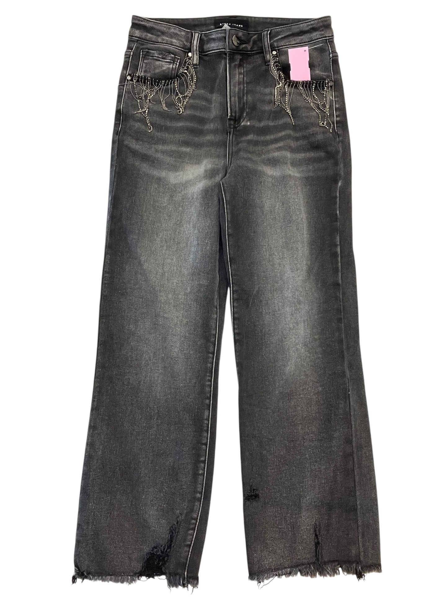 Jeans Wide Leg By Risen In Black, Size:8