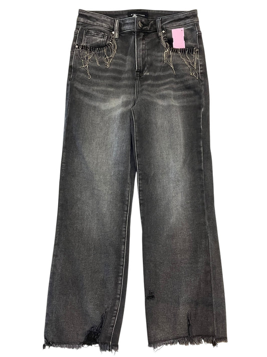 Jeans Wide Leg By Risen In Black, Size:8