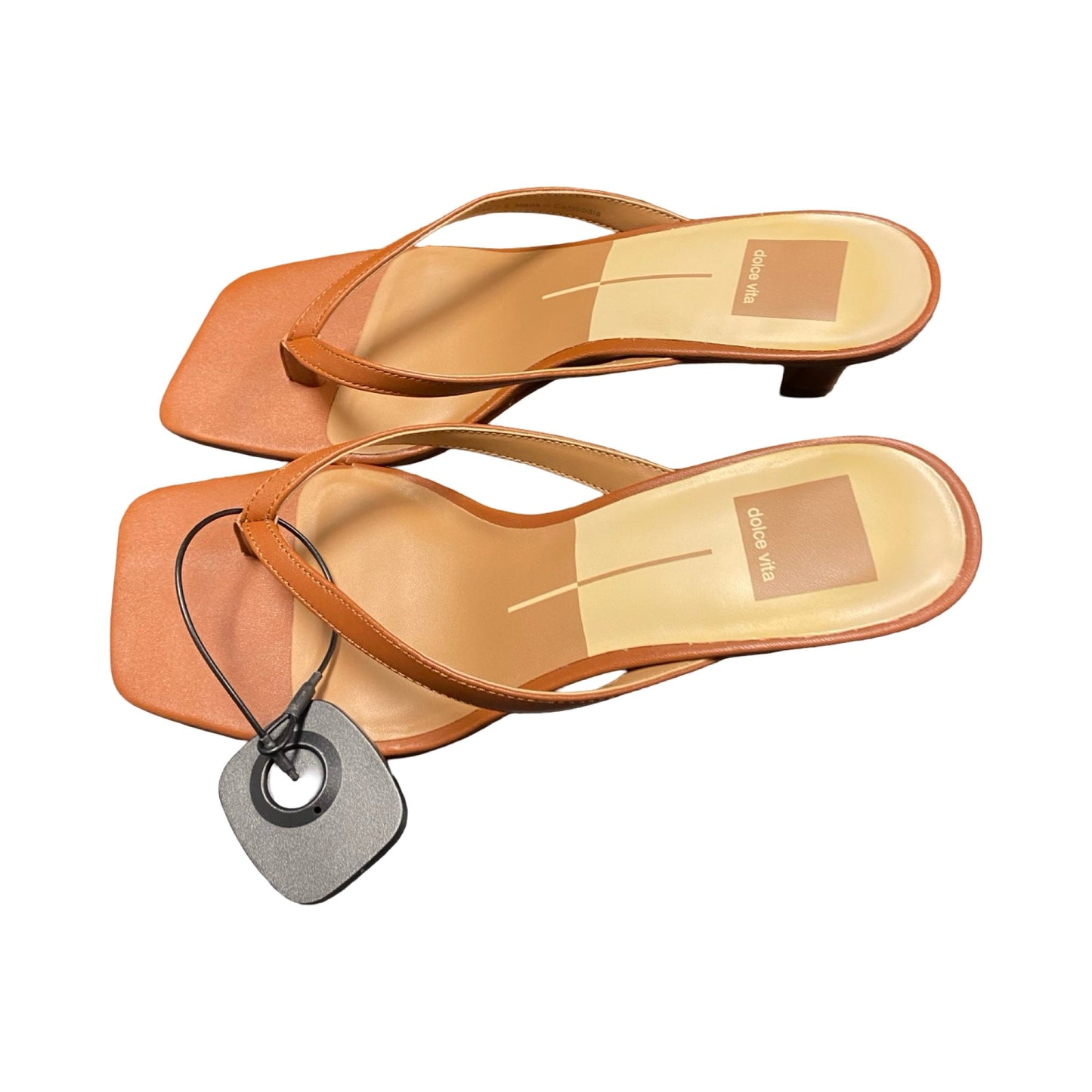 Sandals Heels Kitten By Dolce Vita In Brown, Size:7.5
