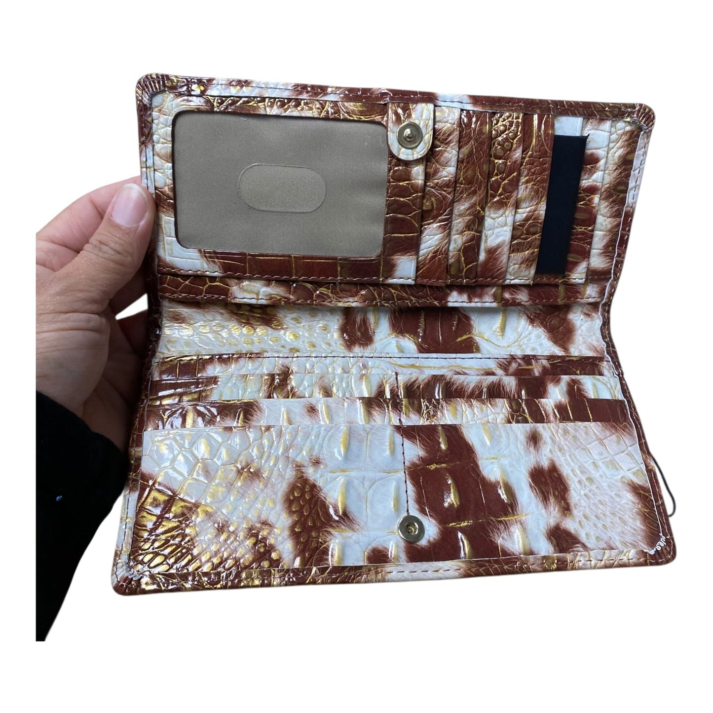 Wallet Designer By Brahmin In Brown, Size:Medium