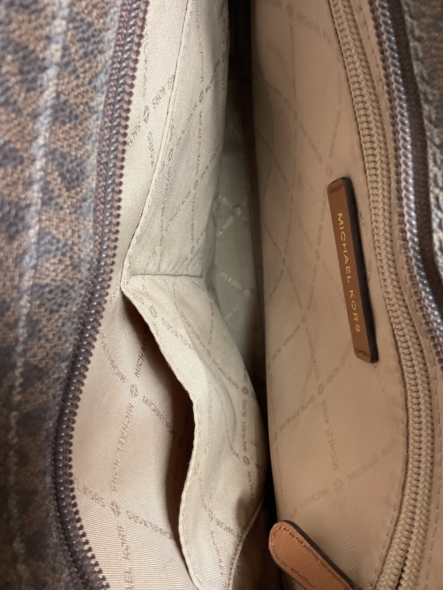 Crossbody Designer By Michael Kors In Brown, Size:Medium