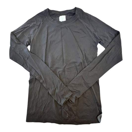 Athletic Top Ls Crewneck By Athleta In Black, Size:S