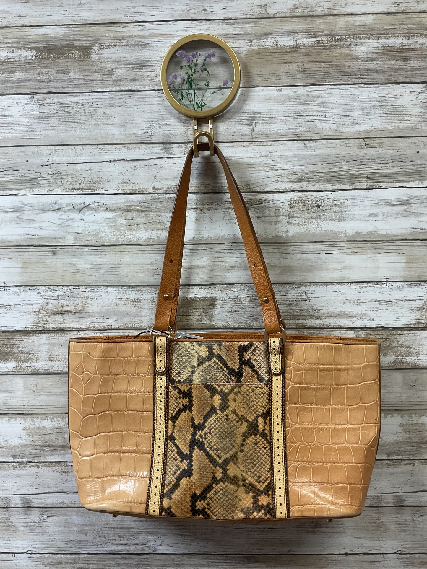 Handbag Designer By Brahmin In Brown, Size:Medium