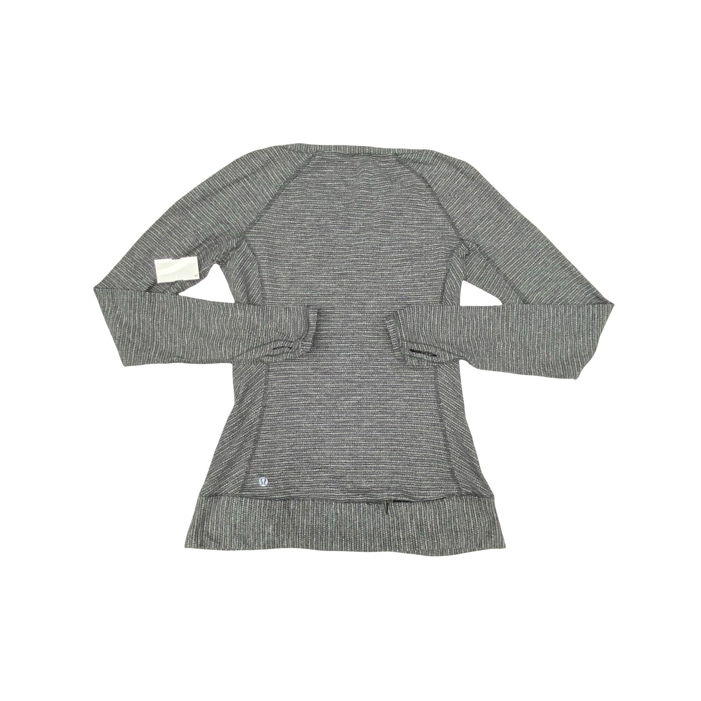 Athletic Top Ls Collar By Lululemon In Black & Grey, Size:6