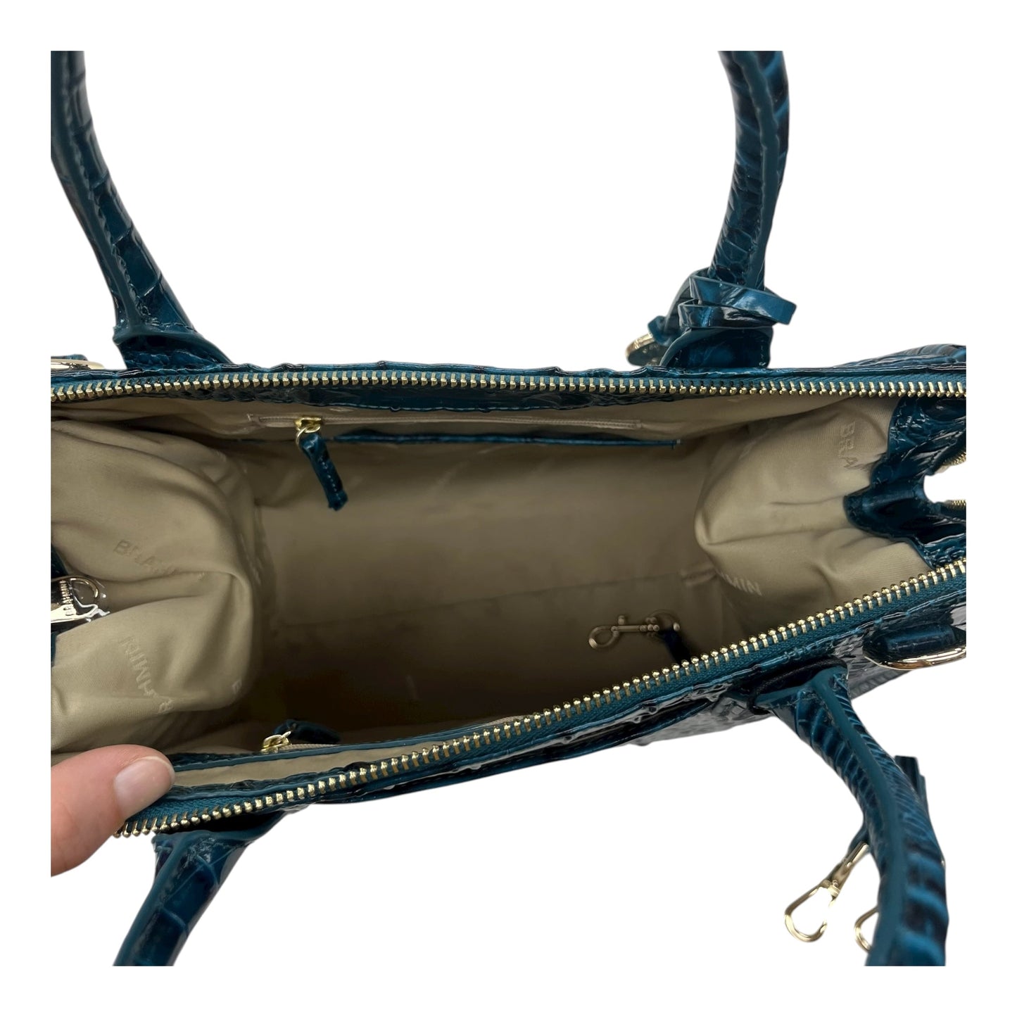 Handbag Designer By Brahmin In Blue, Size:Large