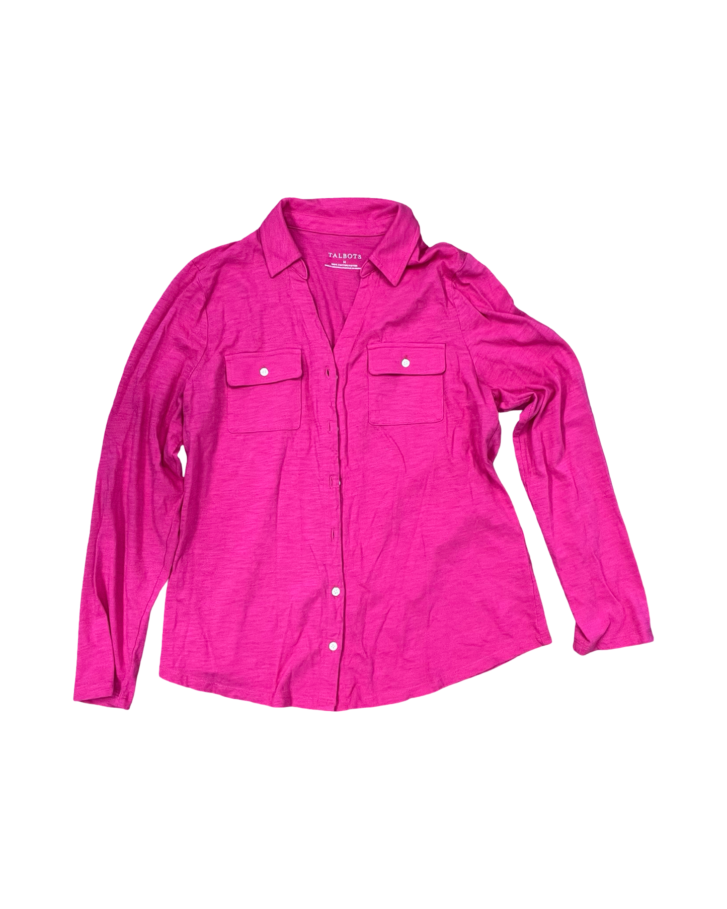Blouse Ls By Talbots In Pink, Size:M