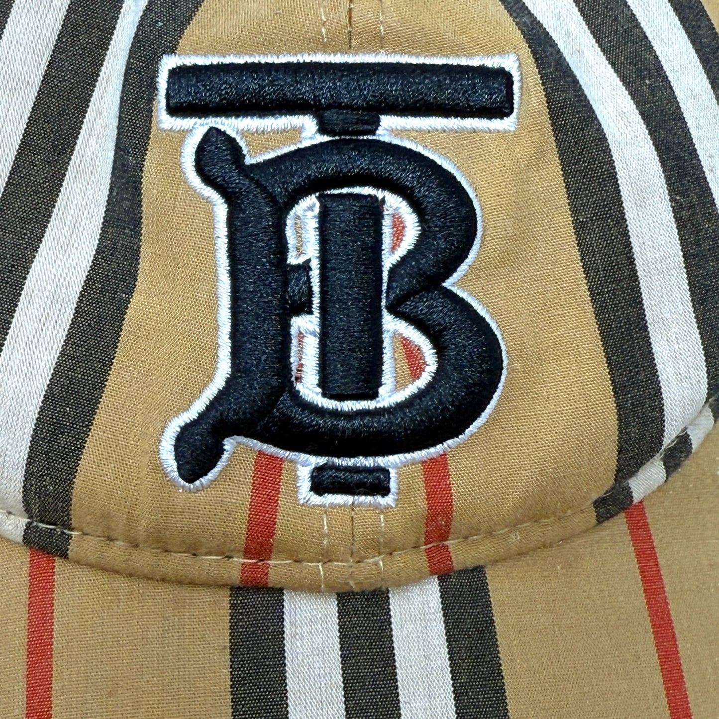 Vintage Check Cotton Monogram Baseball Cap Luxury Designer By Burberry
