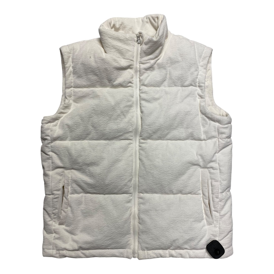 Vest Puffer & Quilted By Thread And Supply In White, Size:M