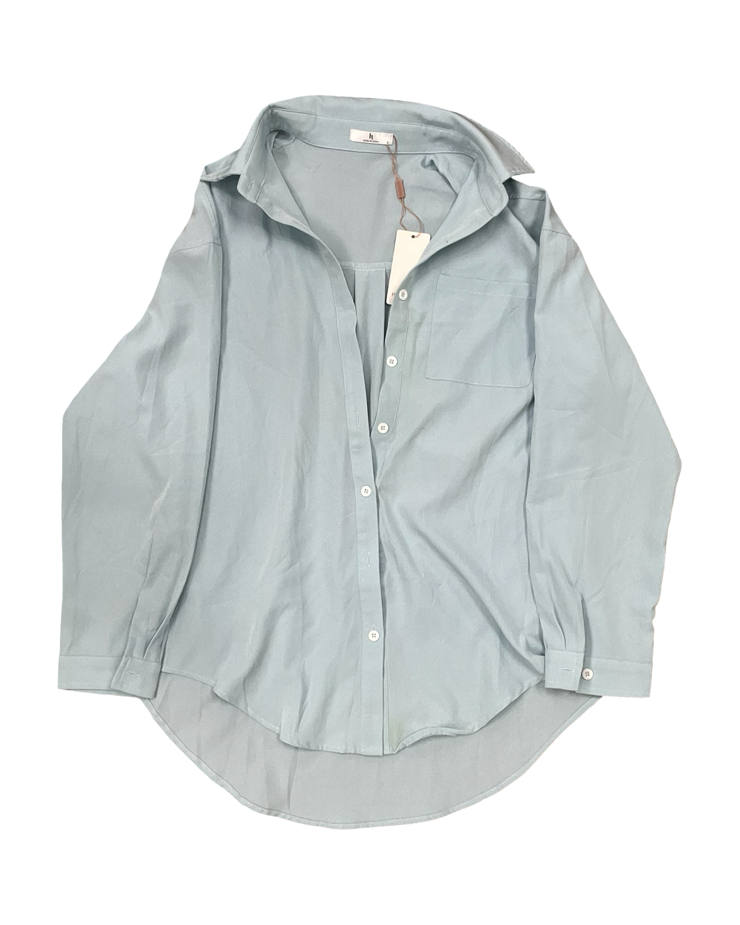 Blouse Ls By Clothes Mentor In Blue, Size:S