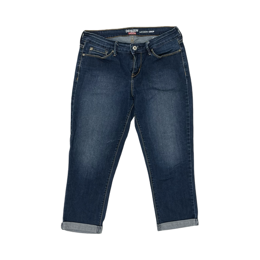 Jeans Cropped By Denizen By Levis In Blue Denim, Size:8