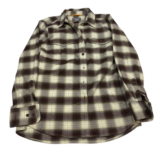 Top Ls By Ariat In Brown & Cream, Size:S