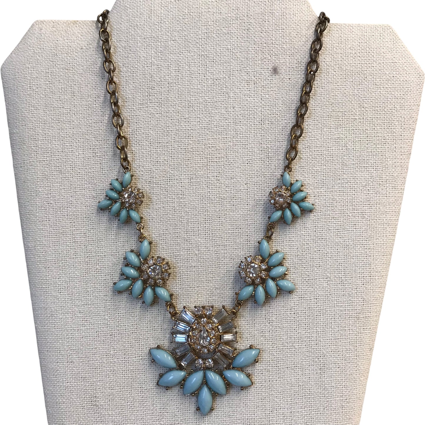 NECKLACE STATEMENT in BLUE & GOLD