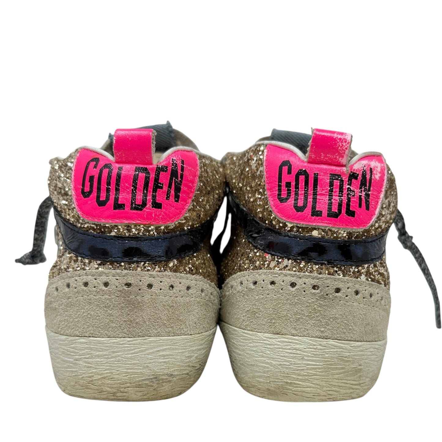 Mid Star Glitter Sneakers Luxury Designer By Golden Goose In Gold, Size: US 8/IT 38