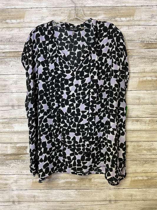 Top Ss By Nine West In Black & Purple, Size:3X