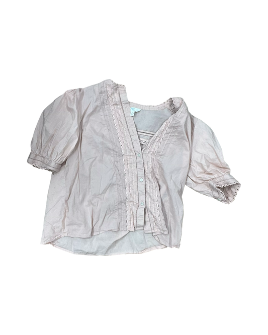 Blouse 3/4 Sleeve By Time And Tru In Pink, Size:L