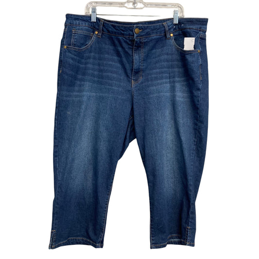 Capris By D Jeans In Blue Denim, Size:22