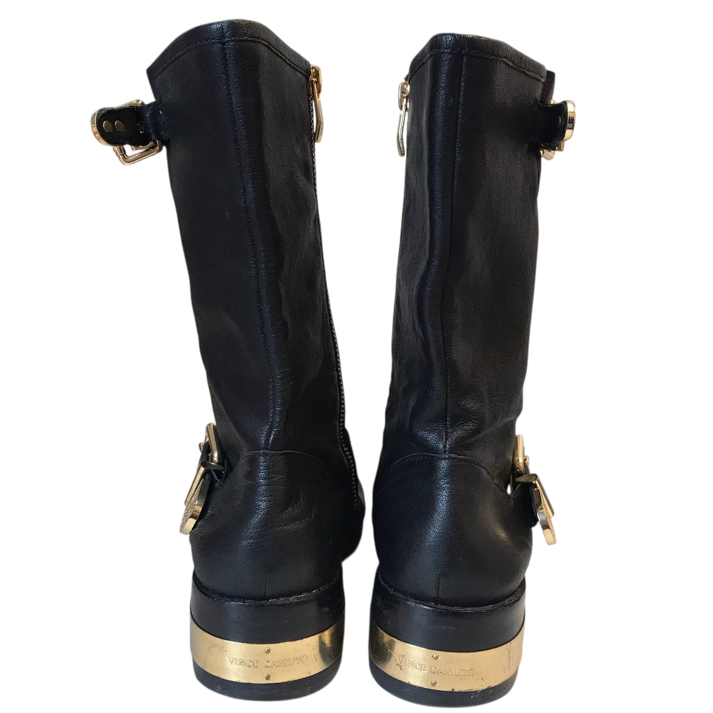 BOOTS MID-CALF FLATS by VINCE CAMUTO in BLACK, Size:10