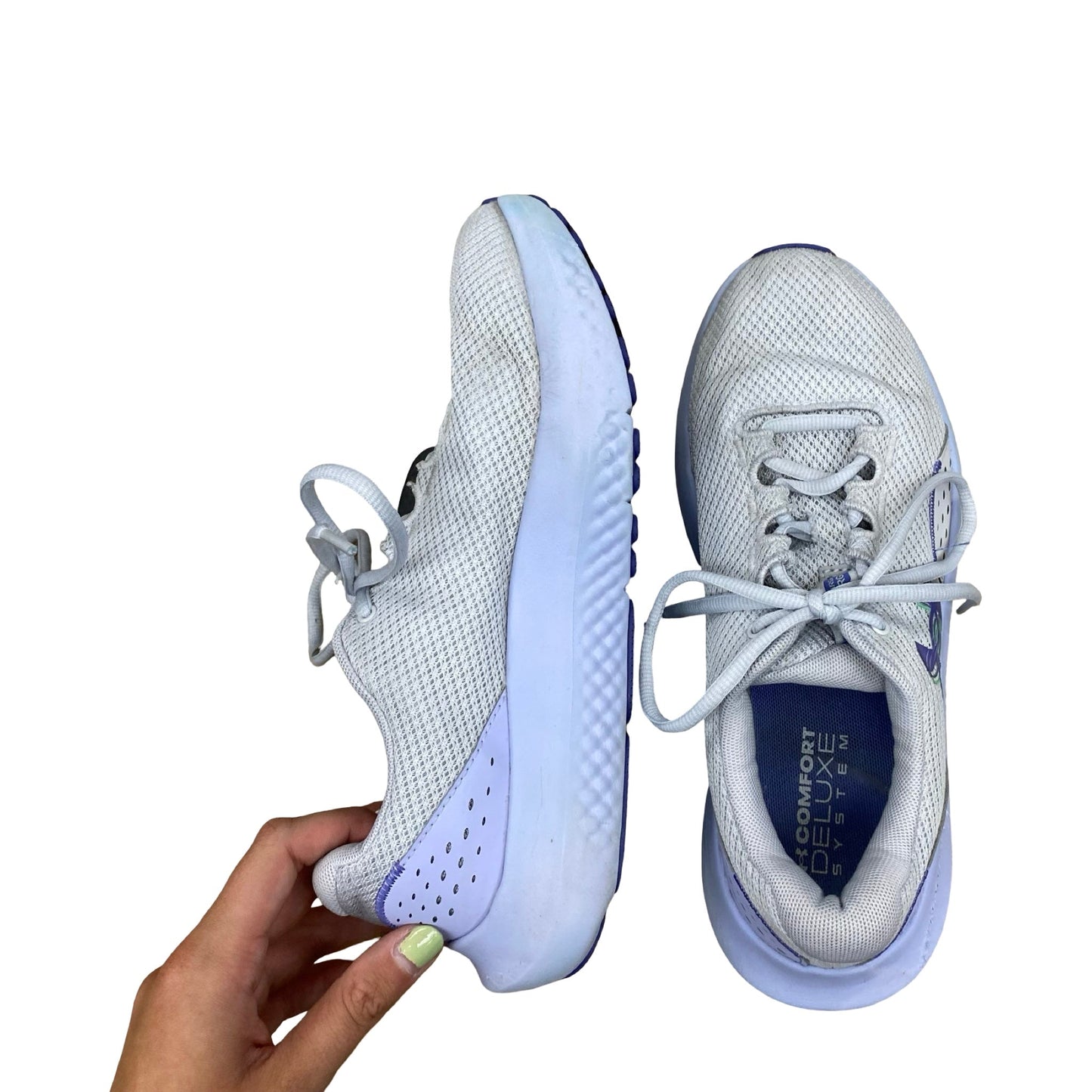 Shoes Athletic By Under Armour In Grey & Purple, Size:8