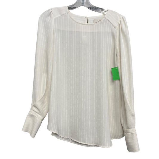 Top Ls By Loft In Cream, Size:S