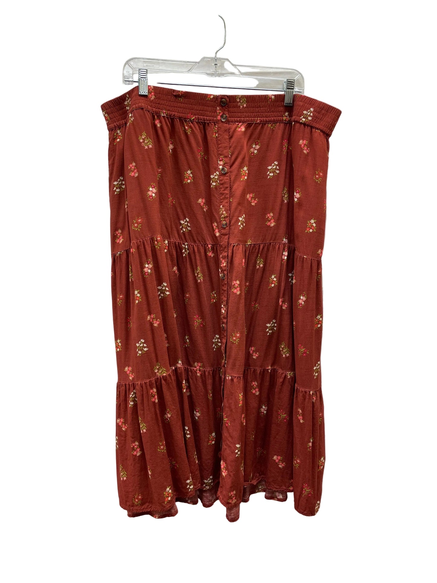 Skirt Maxi By Sonoma In Orange, Size:1X