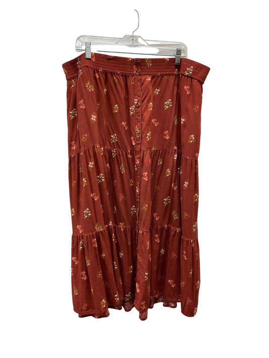 Skirt Maxi By Sonoma In Orange, Size:1X