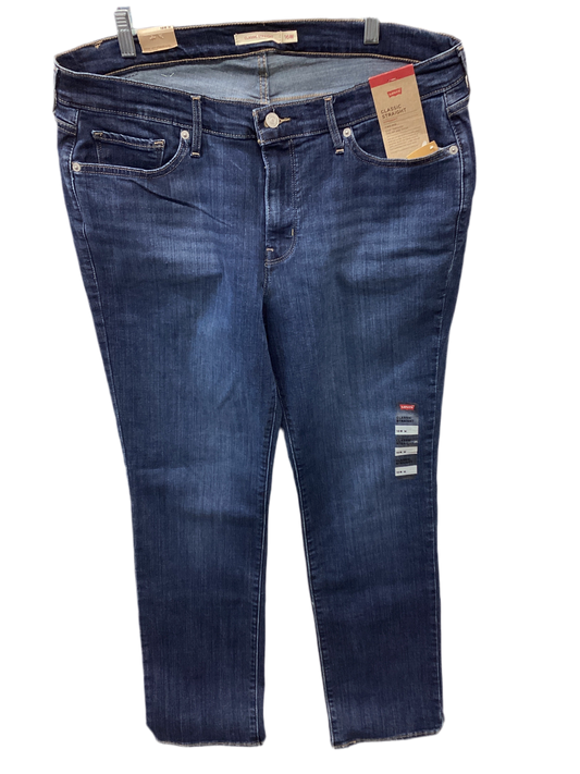 Jeans Skinny By Levis In Blue Denim, Size:16