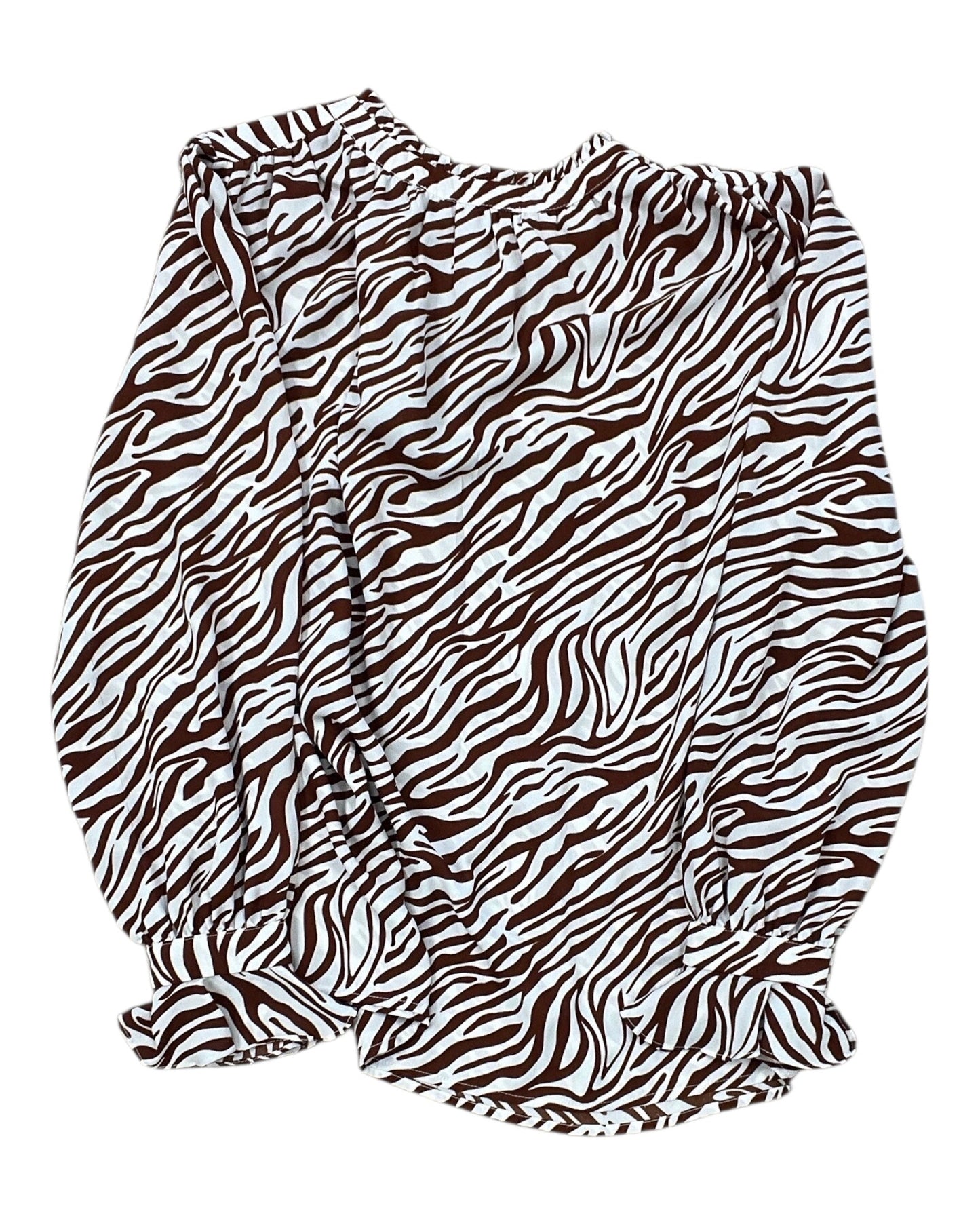 Blouse Ls By 89Th And Madison In Animal Print, Size:M