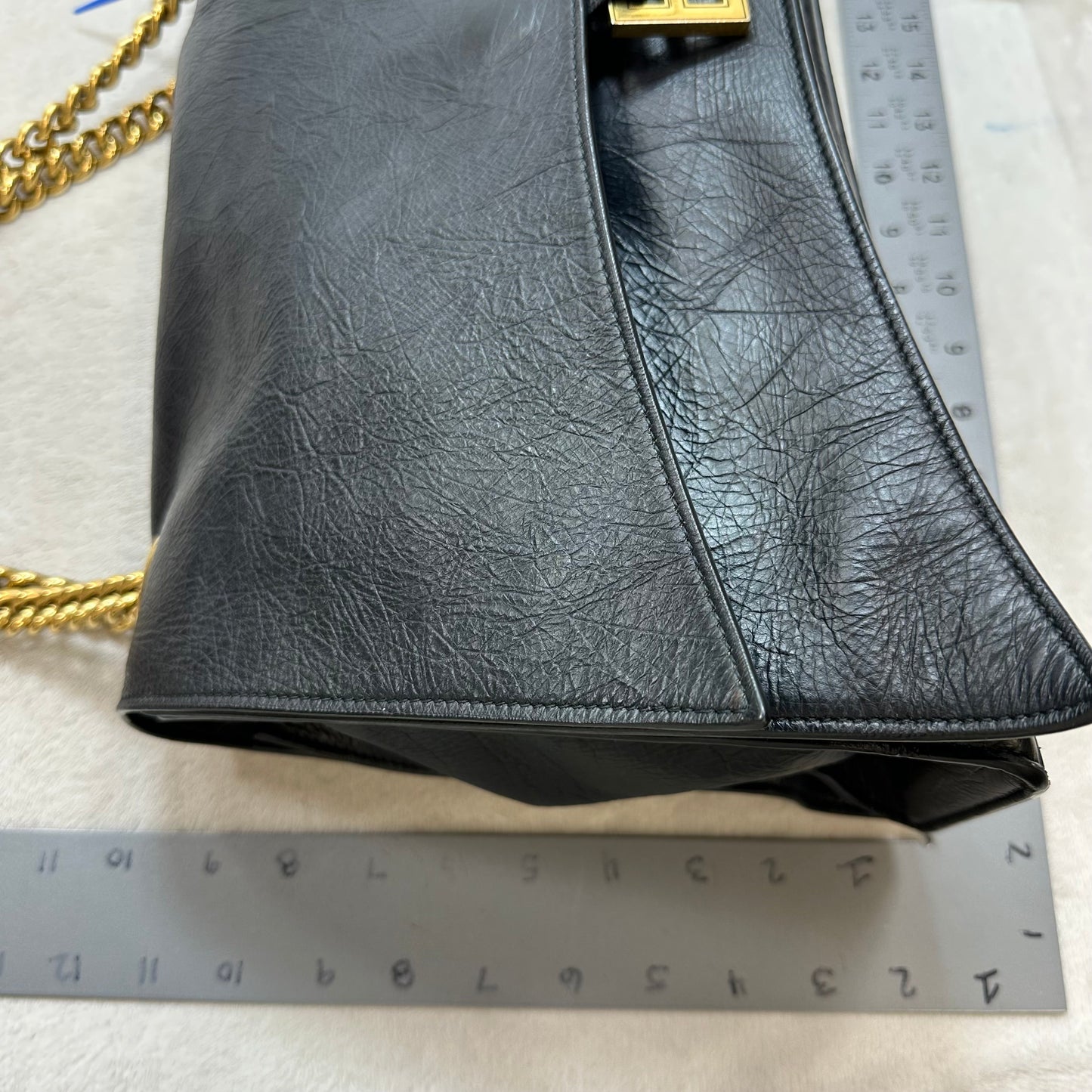 Balenciaga Crush large chain shoulder bag Handbag Luxury Designer By Balenciaga, Size: Large