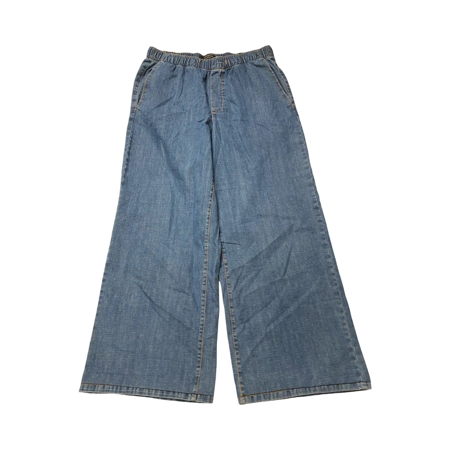 Jeans Wide Leg By Banana Republic In Blue Denim, Size:M