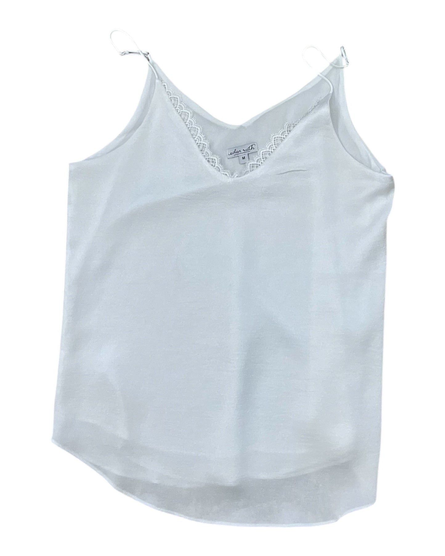 Top Sleeveless By Clothes Mentor In White, Size:M