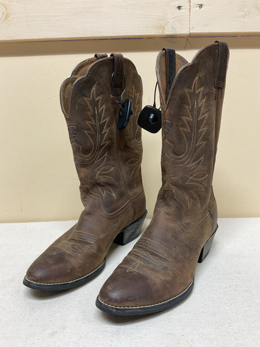 Boots Western By Ariat In Brown, Size:7.5