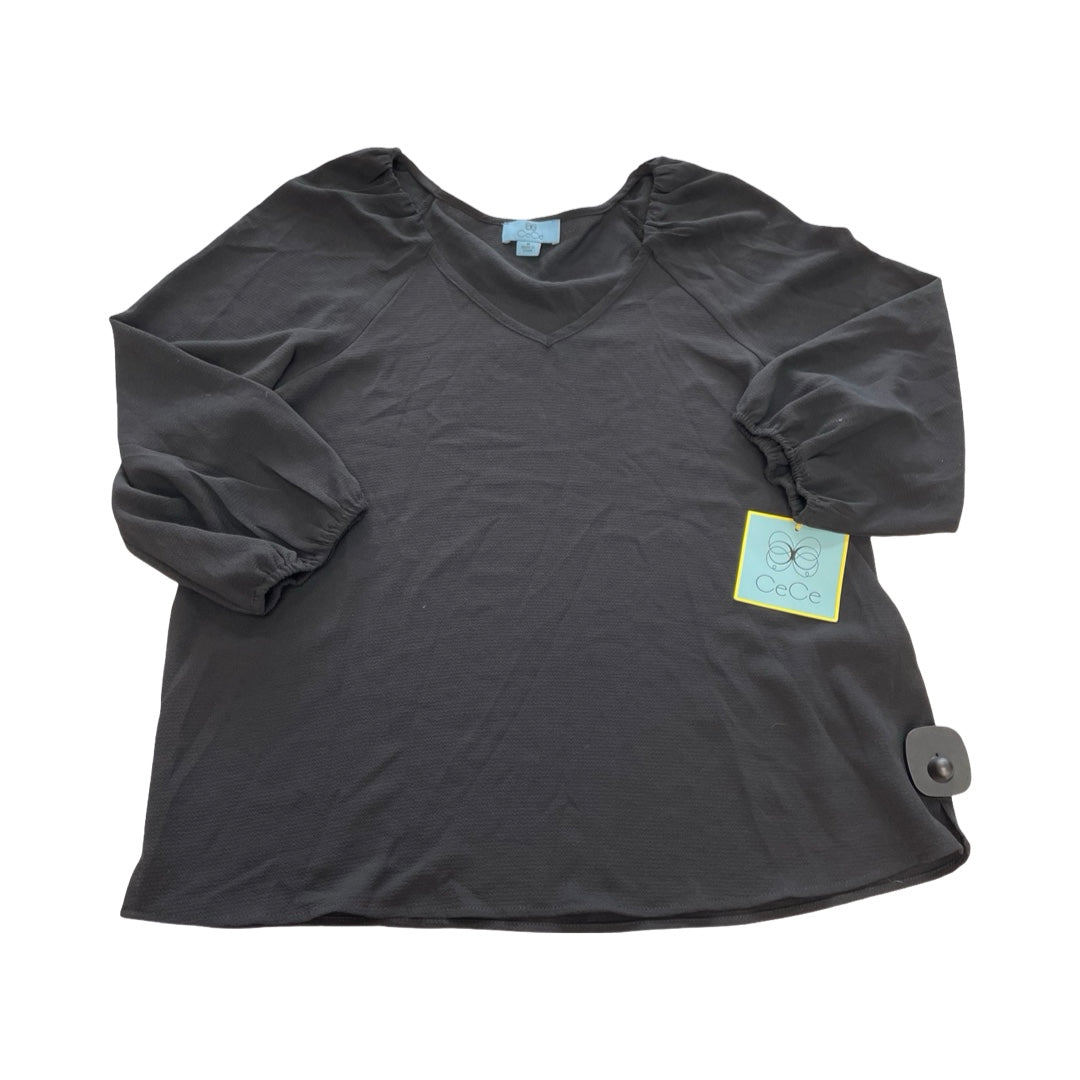 Top 3/4 Sleeve By Cece In Black, Size:M
