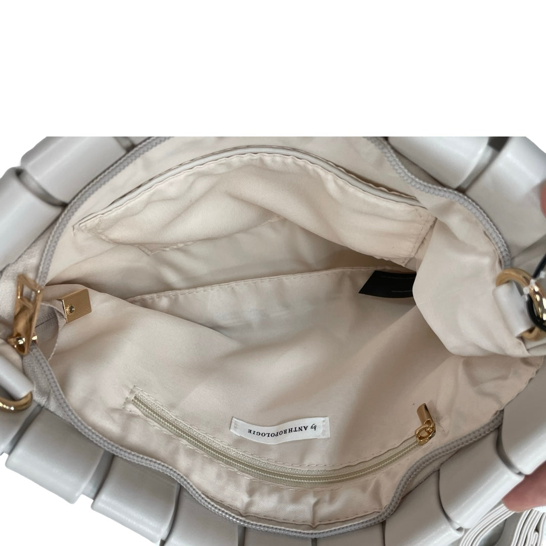 Handbag By Anthropologie In Cream, Size:Small