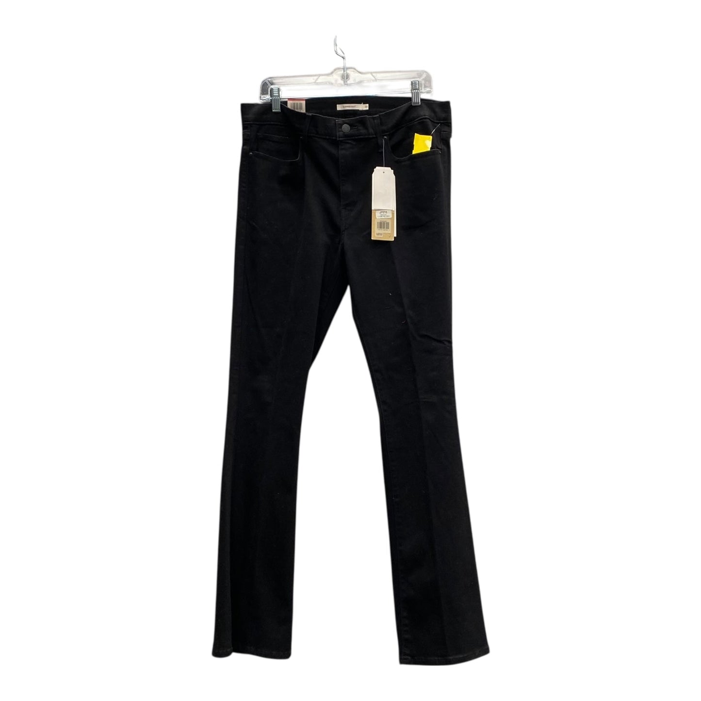 Jeans Straight By Levis In Black, Size:16