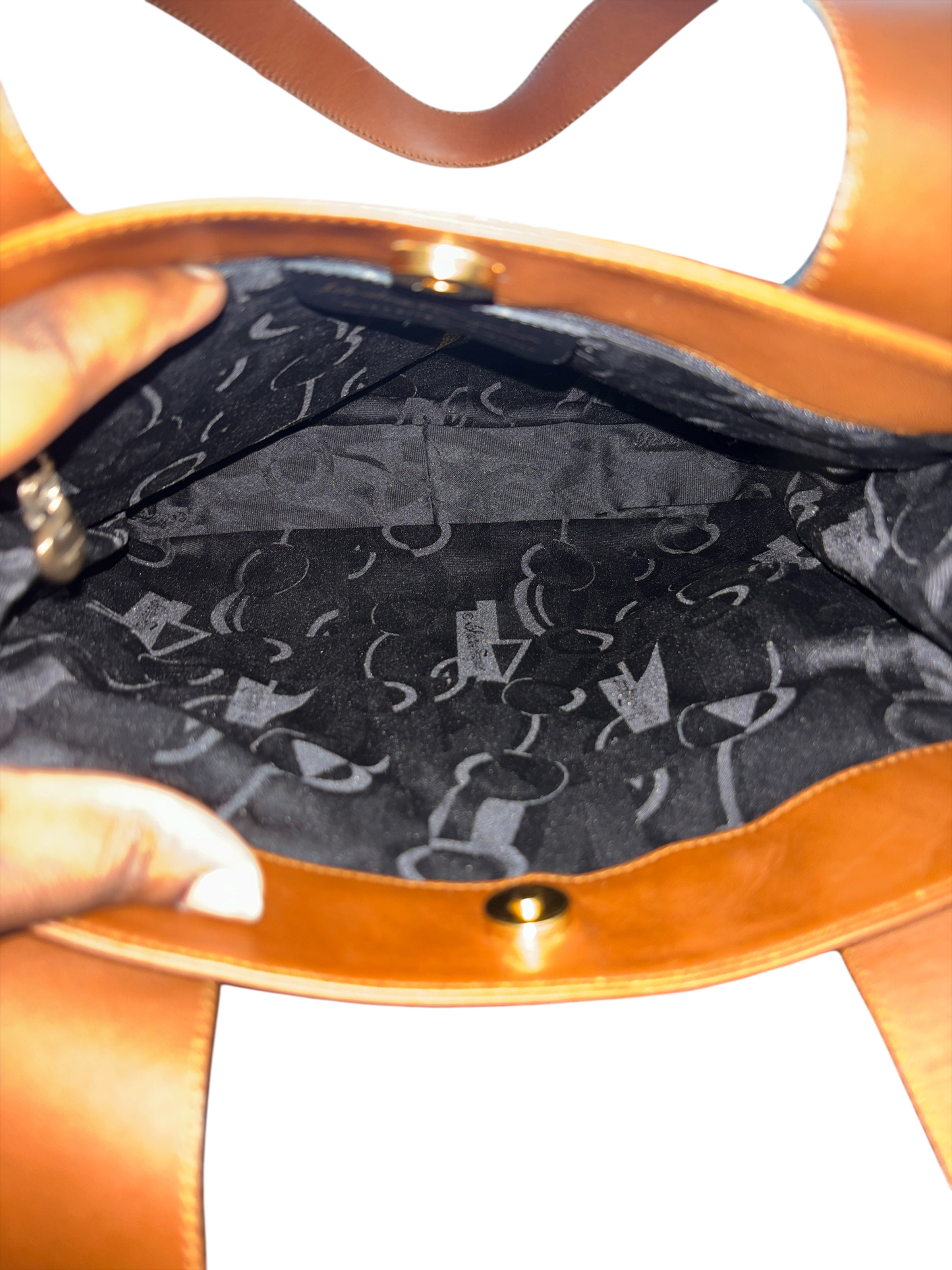 Handbag Luxury Designer By Ferragamo, Size: Large