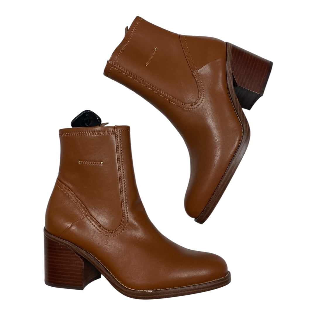 Boots Ankle Heels By Franco Sarto In Brown, Size:9.5