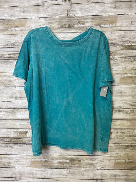 Top Ss By Zenana Outfitters In Blue, Size:3X